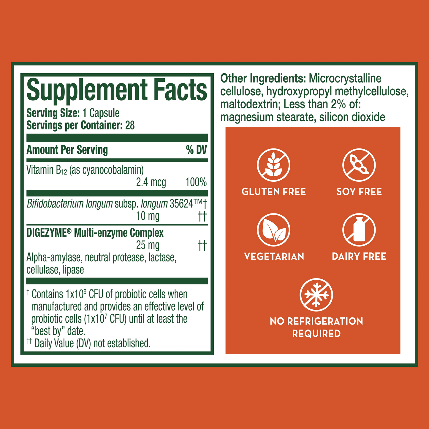 Align Bloating Relief + Food Digestion Probiotics Supplement Capsules