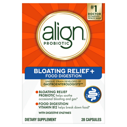 Align Bloating Relief + Food Digestion Probiotics Supplement Capsules